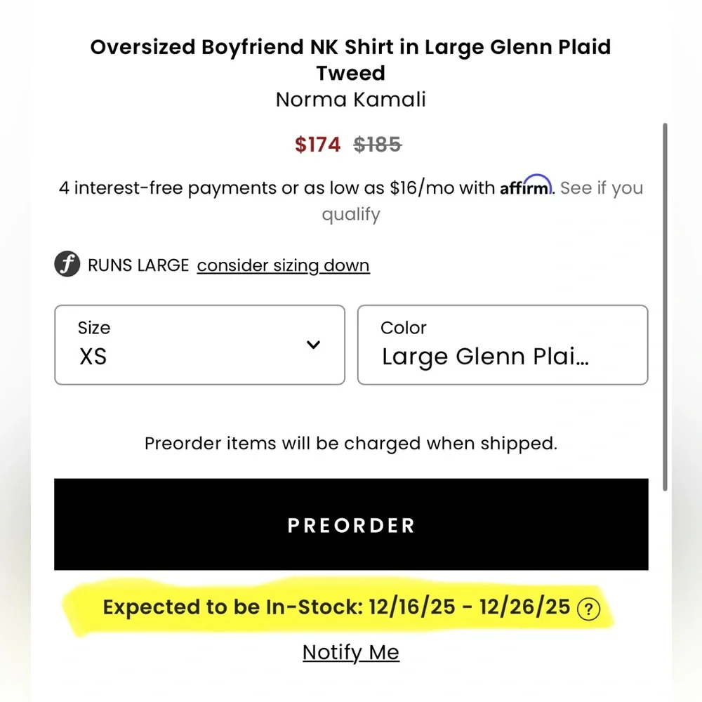 NWT-Oversized Boyfriend NK Shirt - Picture 11 of 12